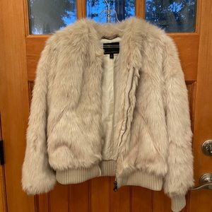 Banana republic size small fuzzy bomber jacket